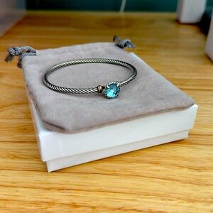 David Yurman Petite Chatelaine Blue Topaz 3mm Bracelet